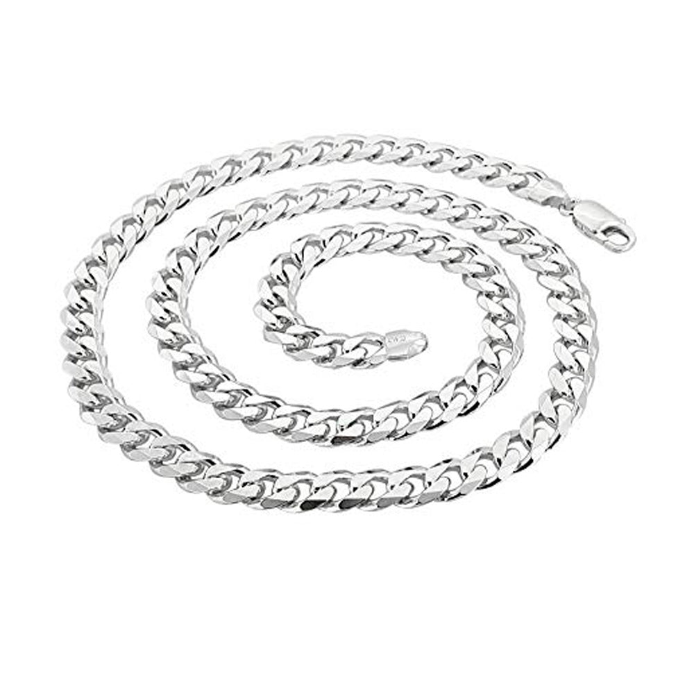 925 Sterling Silver Thick 7mm Curb Chain Necklace For Men treasurebayb2b