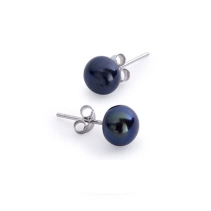 Women's Pearl Necklace Set AA Grade 8-9mm Black Freshwater Pearl Necklace and Stud Earrings Pearl Jewellery set for ladies and Girls treasurebayb2b