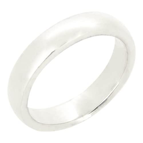 925 Sterling Silver 4mm Court Comfort Men/Ladies Wedding Band/Ring, Plain silver Ring For Men and women treasurebayb2b