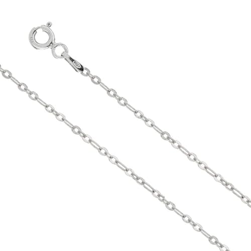 Womens Girls 1.6mm Trace Chain necklace 925 Sterling Silver Italian Made Length: 16/18/19/20/21/22/24" In treasurebayb2b