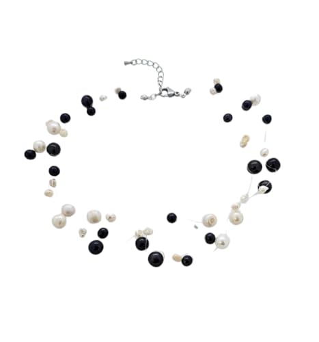 Womens Pearl Necklace | Stunning Multi-strand Freshwater Pearl Necklace for women girls | Bridal jewellery treasurebayb2b