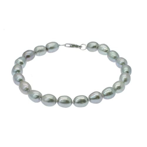FAB Elegant 7-8mm Rice Shape Freshwater Pearl Bracelet for Women treasurebayb2b
