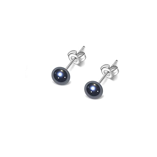 Women's Small Pearl Stud Earrings - Stunning 6mm Freshwater Pearl Stud Earrings With 925 Silver treasurebayb2b
