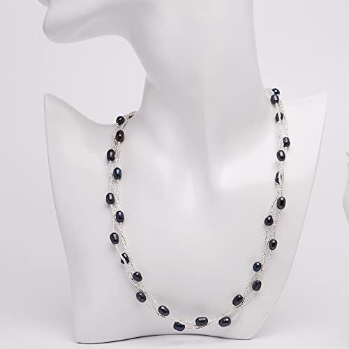 Natural Freshwater Pearl Necklace Bracelet and Earrings Pearl Jewellery Set treasurebayb2b