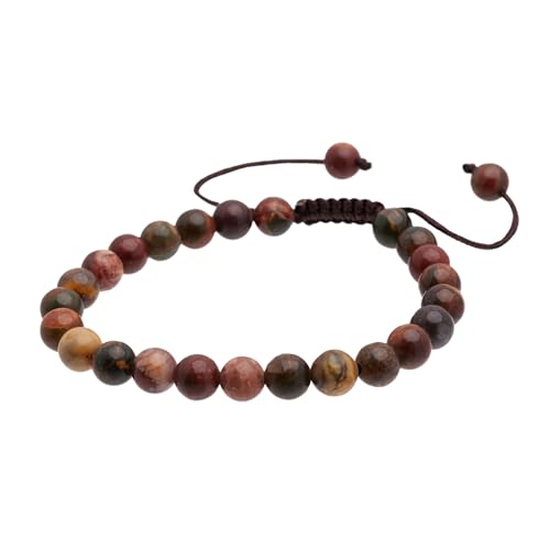 Womens Mens Beaded Bracelet - Handmade 6mm Gemstone Bracelet Adjustable Friendship Bracelet For Women's Girls - Green Jade, Pink Opal, Tiger's Eye Beaded Bracelet treasurebayb2b