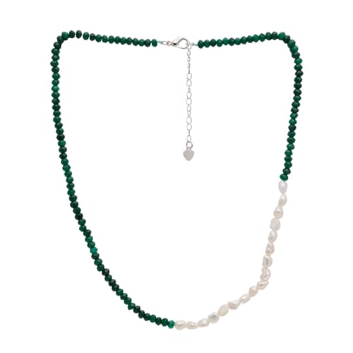 Handmade Womens Girls Beaded Necklace Choker - Natural Gemstones and Freshwater Pearl Necklace treasurebayb2b