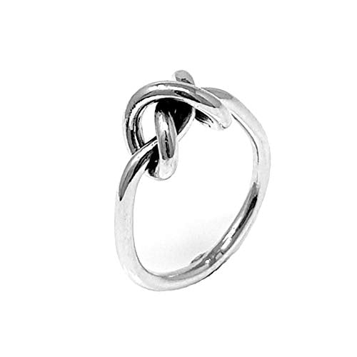Stunning Plain 925 Sterling Silver Ring for Women LOVE KNOT Ring For Teen Girls treasurebayb2b