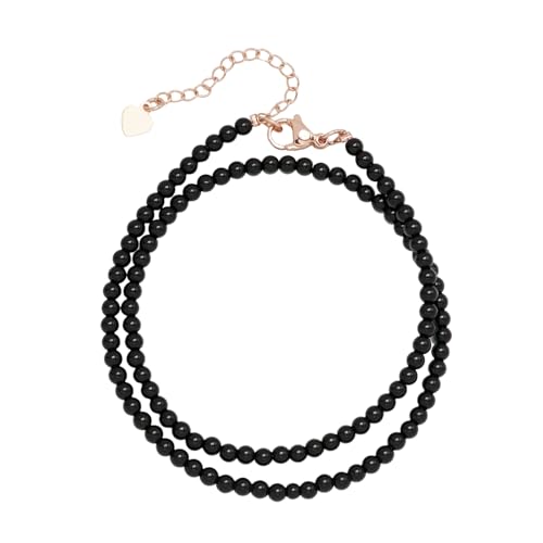 Handmade Beaded Choker Necklace for Women, Girls and Teen | 3mm Beads Choker Natural Gemstones Healing Crystal Jewellery Stack Layers Necklace treasurebayb2b