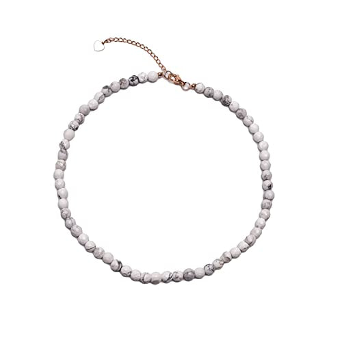 Handmade Womens Girls Beaded Necklace Choker 6mm Round Beads - Natural Gemstones Healing Crystal Jewellery treasurebayb2b