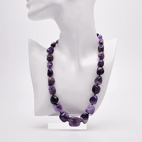 Chunky Natural Gemstone Beaded Necklace for Women, Women's Handmade Necklace treasurebayb2b