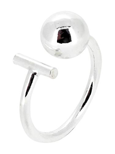 Women's Girls Silver Ring 925 Sterling Silver open Cuff Ring finger Ring Size: L N R P treasurebayb2b
