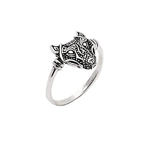 Women's Wolf Head Ring 925 Sterling Silver Size J/L/N/P/R treasurebayb2b