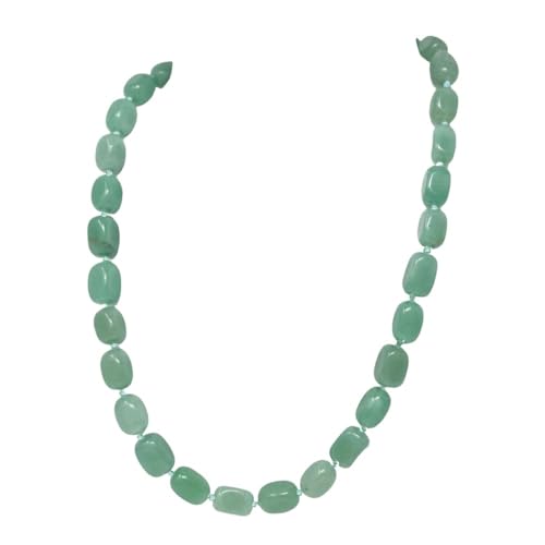 Womens Handmade Natural Gemstone Beaded Necklace - Pink Rose Quartz, Green aventurine, Yellow Agate Beaded Necklace for Women Ladies and Girls treasurebayb2b