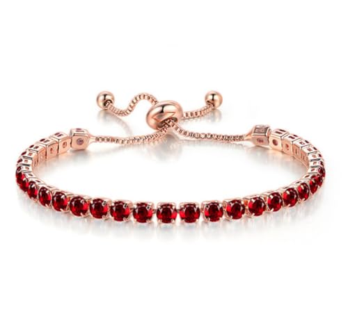 Crystal Adjustable Tennis Bracelet For Women | 14K Gold Plated Cubic Zirconia Classic Tennis Bracelet for Girls treasurebayb2b