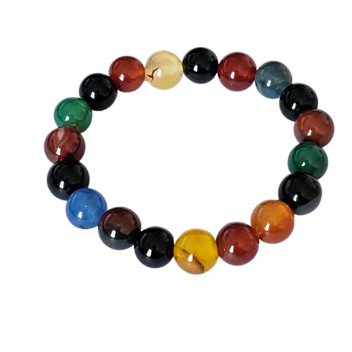 Handmade Womens Mens 10mm Natural Gemstone Bracelet | Stress and Anxiety Power Bead Healing Crystal Gemstone Bracelet treasurebayb2b