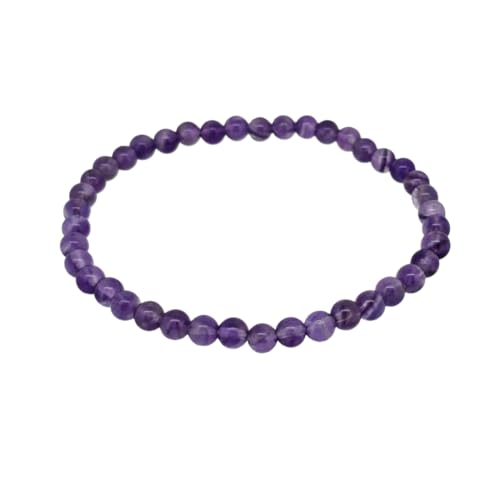 Handmade Womens Girls 4Mm Gemstone Beaded Bracelet | Stress and Anxiety Power Bead Healing Crystal Gemstone Bracelet treasurebayb2b
