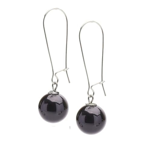Handmade Women's Natural Gemstone Sterling Silver Long Dangle Drop Earrings Ball Beaded Earrings for Girls | Gift for Women, Girls treasurebayb2b