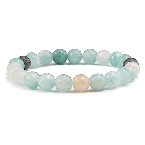 Handmade Womens Mens 8mm Gemstone Bracelet | Stress and Anxiety Power Bead Healing Crystal Gemstone Bracelet Amethyst, Rose quartz, Blue Agate, Tiger’s Eye, Turquoise treasurebayb2b