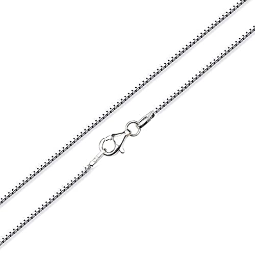Unisex Men’s Women’s Silver Necklace - Italian 925 Sterling Silver 1.6mm Chain Necklace For Men Women Ladies Girls, Layers Stack Choker Necklace Length 16” 18” 19” 20” 21” 22” 24” and 26 In treasurebayb2b
