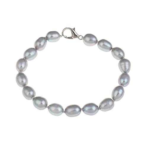 Women's Pearl Bracelet Elegant 8-9mm Rice Shape Freshwater Pearl Bracelet for Women Ladies and Girls | VN Jewellery Wholesale treasurebayb2b