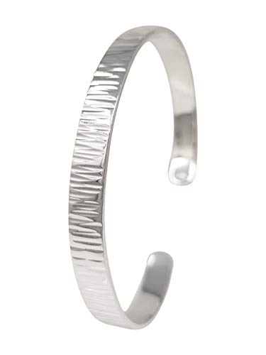 Women's 925 Sterling Silver Bracelet Classic Plain Silver Cuff Bangle for Ladies girls Gift for Her treasurebayb2b