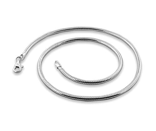 Italian Heavy 925 Sterling Silver Snake Chain Necklace, For Men and Women Length: 40cm, 46cm, 48cm, 50cm, 52cm, 55cm and 60cm treasurebayb2b