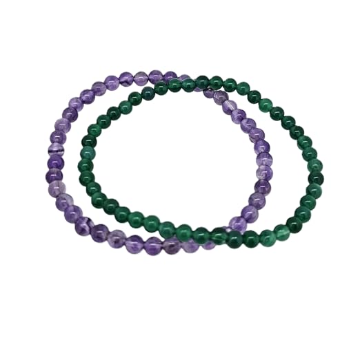 Handmade Womens Girls 4Mm Gemstone Beaded Bracelet | Stress and Anxiety Power Bead Healing Crystal Gemstone Bracelet treasurebayb2b