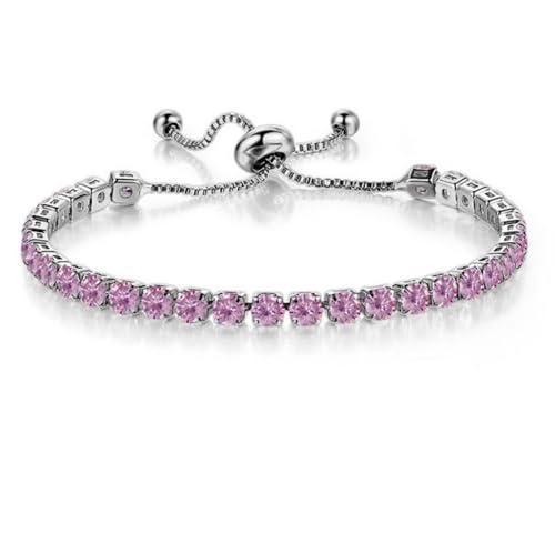 Crystal Adjustable Tennis Bracelet For Women | 14K Gold Plated Cubic Zirconia Classic Tennis Bracelet for Girls treasurebayb2b