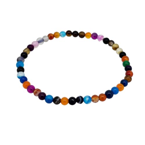 Handmade Womens Girls 4Mm Gemstone Beaded Bracelet | Stress and Anxiety Power Bead Healing Crystal Gemstone Bracelet treasurebayb2b