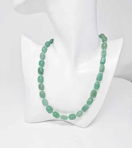 Womens Handmade Natural Gemstone Beaded Necklace - Pink Rose Quartz, Green aventurine, Yellow Agate Beaded Necklace for Women Ladies and Girls treasurebayb2b