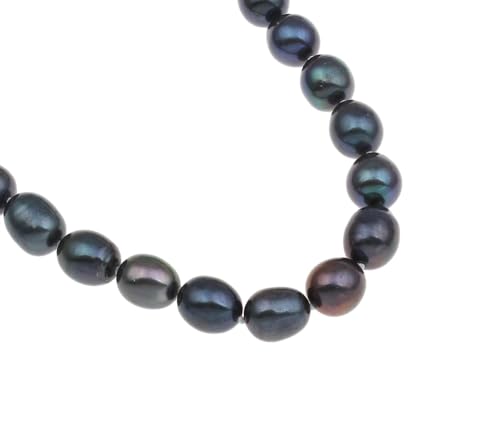Elegant Womens Pearl Necklace 8-9mm Baroque Freshwater Pearl Necklace for Ladies Girls: White, Pink, Grey, Black, Green, Deep Red treasurebayb2b