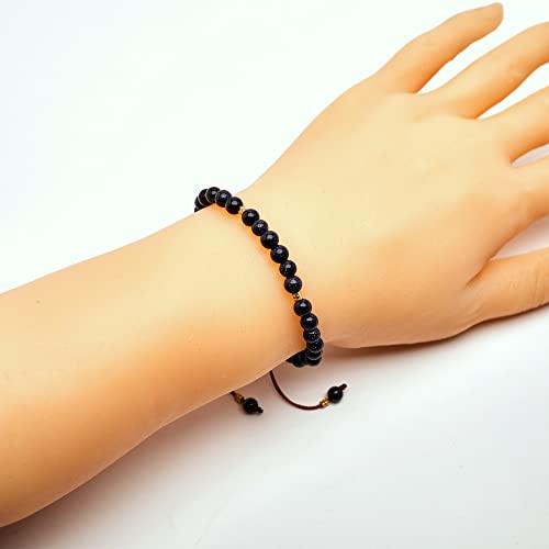Womens Girls Handmade 6mm Natural Gemstone Bracelet For Small Wrist Adjustable from 16cm to 18cm treasurebayb2b