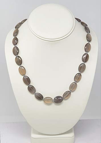 Handmade Natural Grey Agate Gemstone Beaded Necklace for Womens and Girls treasurebayb2b