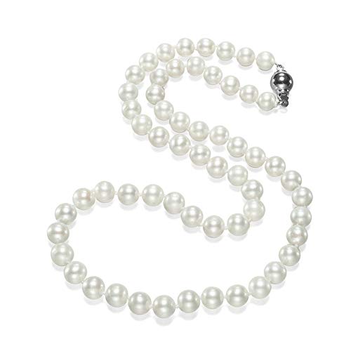 Stunning Pearl Necklace for Women and Girls | 7-8mm Natural White Freshwater Pearl Necklace treasurebayb2b