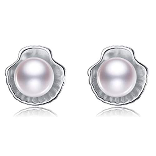 Women's Pearl Earrings - Elegant White Pearl Stud Earrings For Women made with 925 Sterling Silver treasurebayb2b