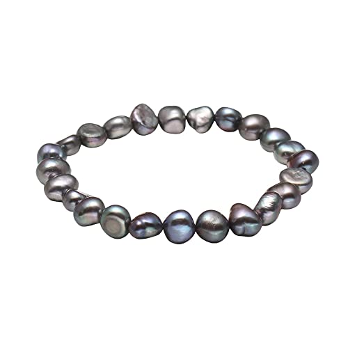 Stunning 8-9mm Baroque Freshwater Pearl Bracelet for Women and Girls treasurebayb2b