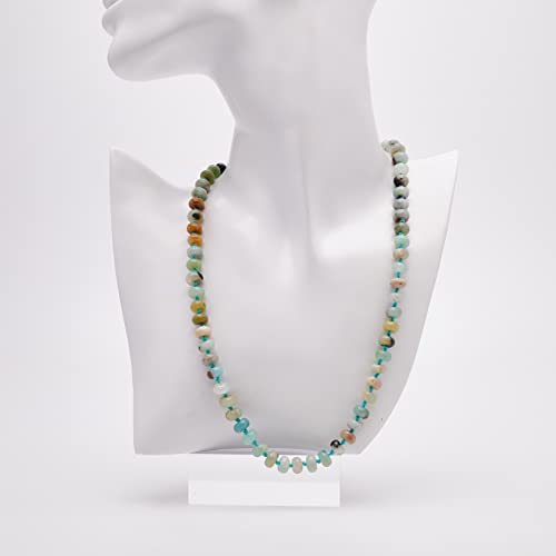 Women's Handmade Necklace 8mm Rondelle Shape Gemstone Beaded Necklace treasurebayb2b