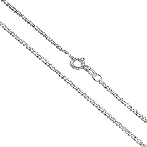 Women's Men's Silver Chain Necklace 925 Sterling Silver 2mm Curb Cuban Trace Chain Length 16" 18" 19" 20" 21" 22" 24" 40/45/48/50/52/55/60 Cm treasurebayb2b
