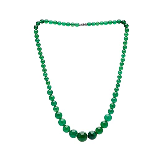 Handmade 6-14mm Natural Agate Gemstone Necklace For Women and Girls treasurebayb2b