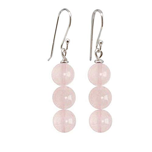 Handmade Natural Gemstone Dangle Drop Earrings For Women Girls Made with 925 Sterling Silver Hook treasurebayb2b