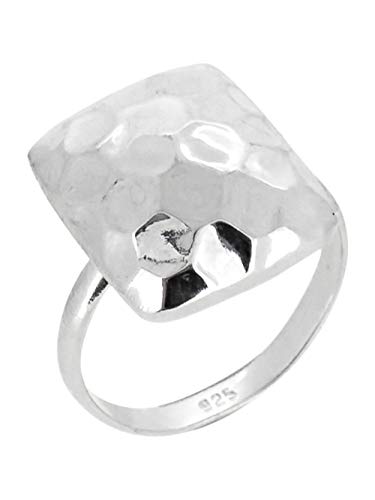 Stylish Chunky Statement Plain 925 Sterling Silver Rings for Women Girls Available in size L M N P treasurebayb2b