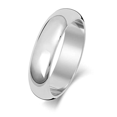 5/6/7/8mm Band Plain Silver Ring, Court Shape High Polished Sterling Silver Wedding Engagement Ring for Men Women treasurebayb2b