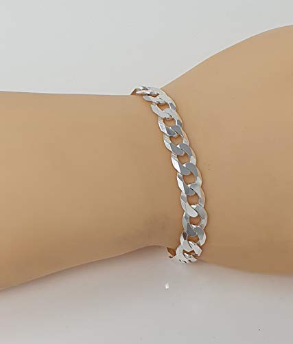 Mens Womens Solid 925 Sterling Silver Chain Bracelet - 8mm Width Available in 18cm, 19cm 21cm 22cm and 23cm treasurebayb2b