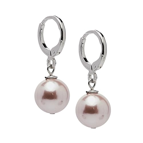 Handmade Sea Shell Pearl Earrings 10 Mm Bead Ball Drop Dangle Earrings for Women Teen Lever Back Gold Plated treasurebayb2b