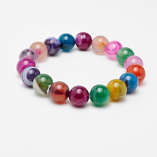 Handmade Womens Mens 10mm Natural Gemstone Bracelet | Stress and Anxiety Power Bead Healing Crystal Gemstone Bracelet treasurebayb2b