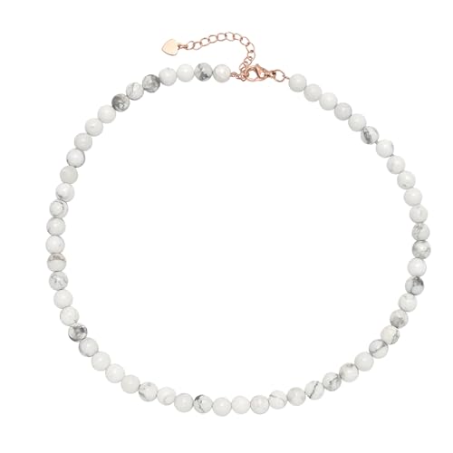 Handmade Womens Girls Beaded Necklace Choker 6mm Round Beads - Natural Gemstones Healing Crystal Jewellery treasurebayb2b