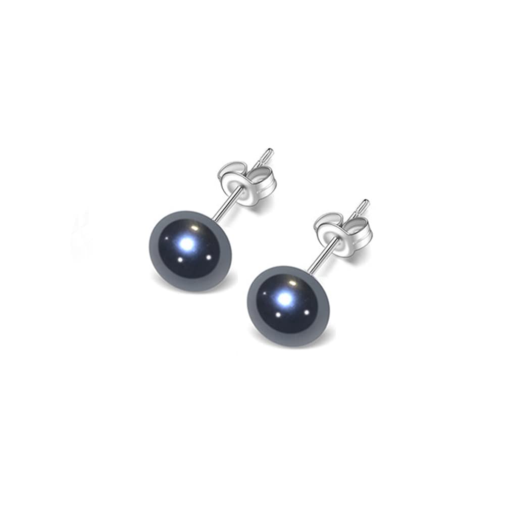 Elegant Black Pearl Jewellery Set for Womens and Girls Made From 7-8mm Natural Black Freshwater Pearls Necklace, Bracelet and Earrings treasurebayb2b