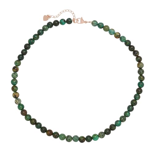 Handmade Womens Girls Beaded Necklace Choker 6mm Round Beads - Natural Gemstones Healing Crystal Jewellery treasurebayb2b
