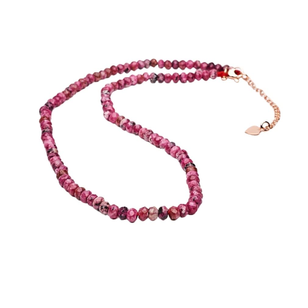 Handmade Womens Girls Beaded Necklace Choker - 4mm Beads Natural Gemstones Healing Crystal Jewellery Necklace treasurebayb2b