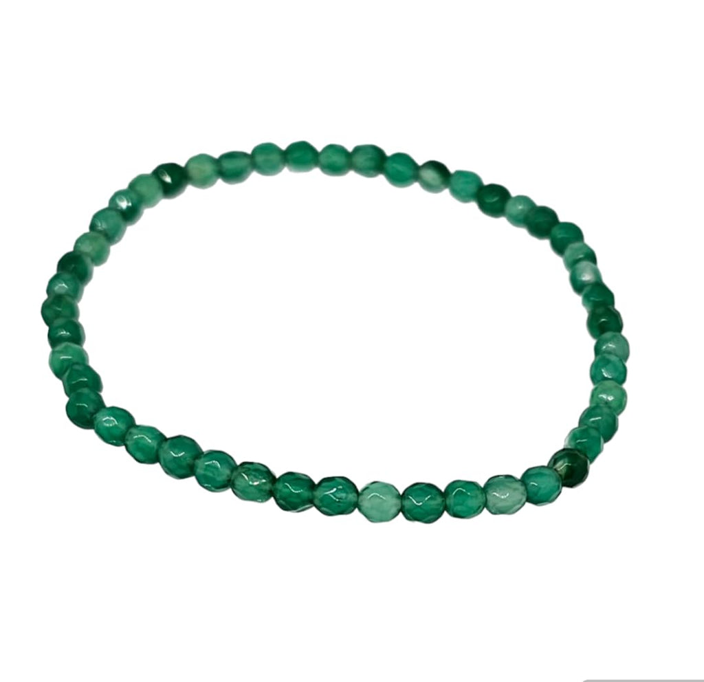 Handmade Womens Girls 4Mm Gemstone Beaded Bracelet | Stress and Anxiety Power Bead Healing Crystal Gemstone Bracelet treasurebayb2b